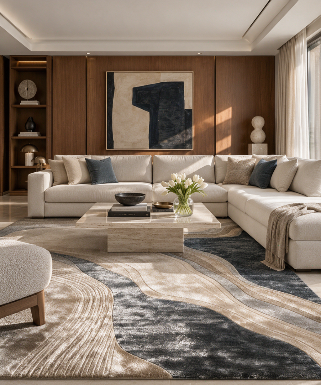 Aestus – Alfombra abstracta de viscosa