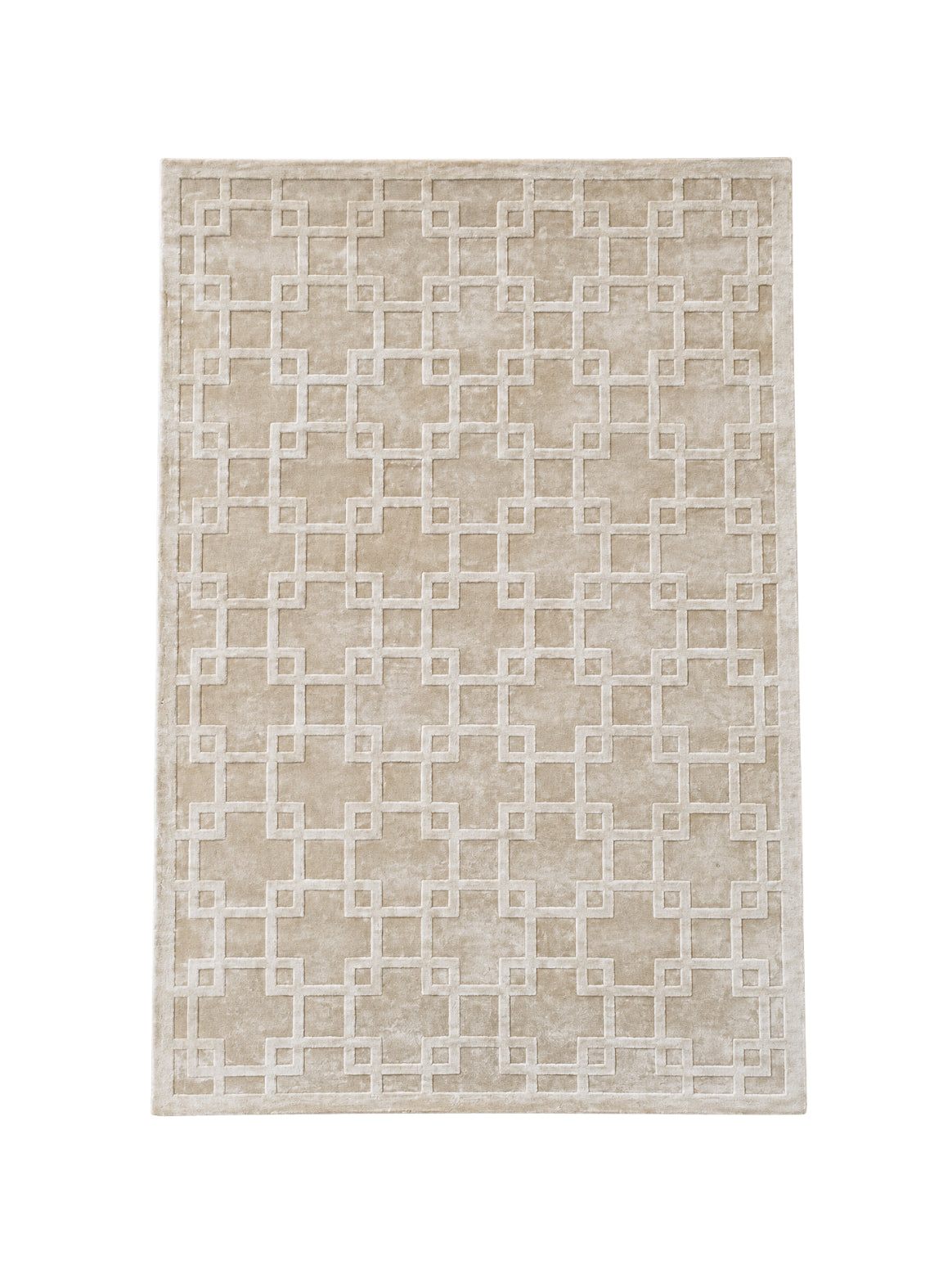 Alfombra arteanal color hueso en 200 x 300 cm