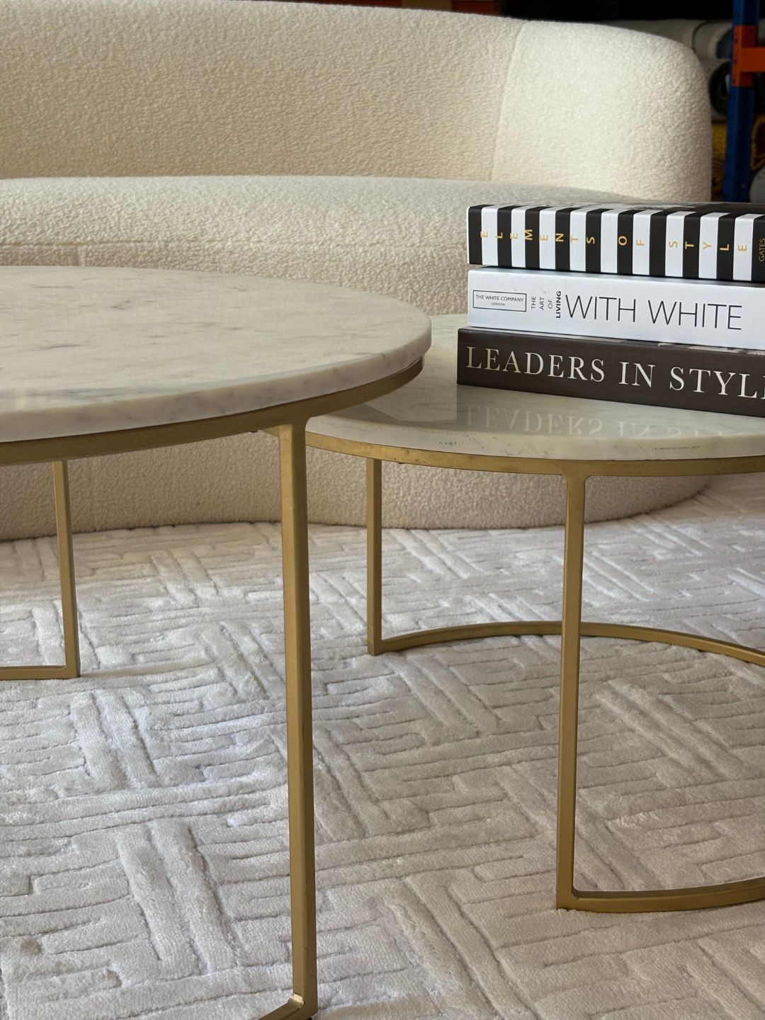 Alfombra Imperium de viscosa en blanco roto 400 x 400 cm