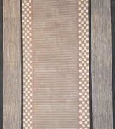 Alfombra Position – Lana de Nueva Zelanda en beige y azul by Kaymanta, elaboración orgánica.