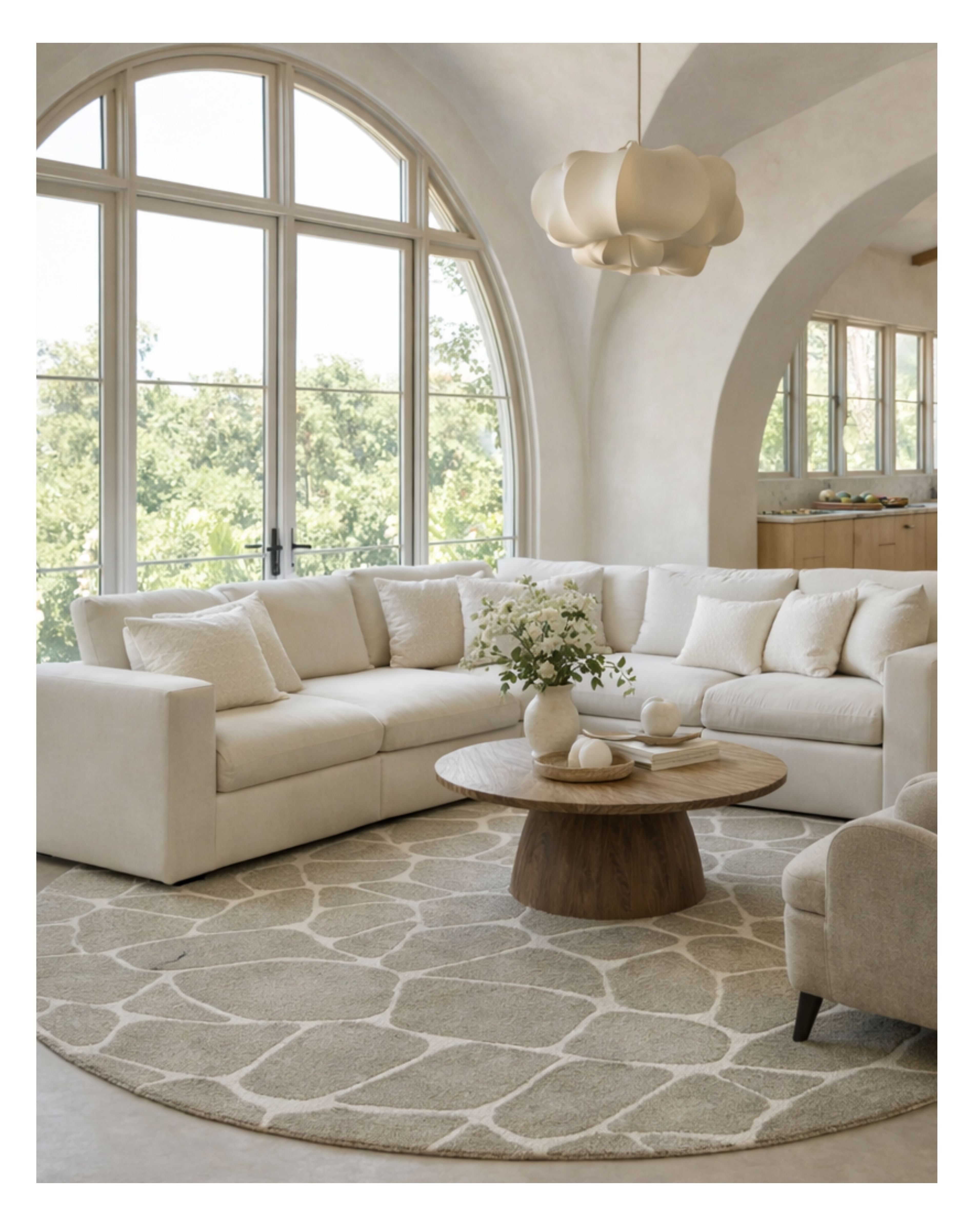 Alfombra Artesanal redonda. Diseño Guibia by Kaymanta Madrid