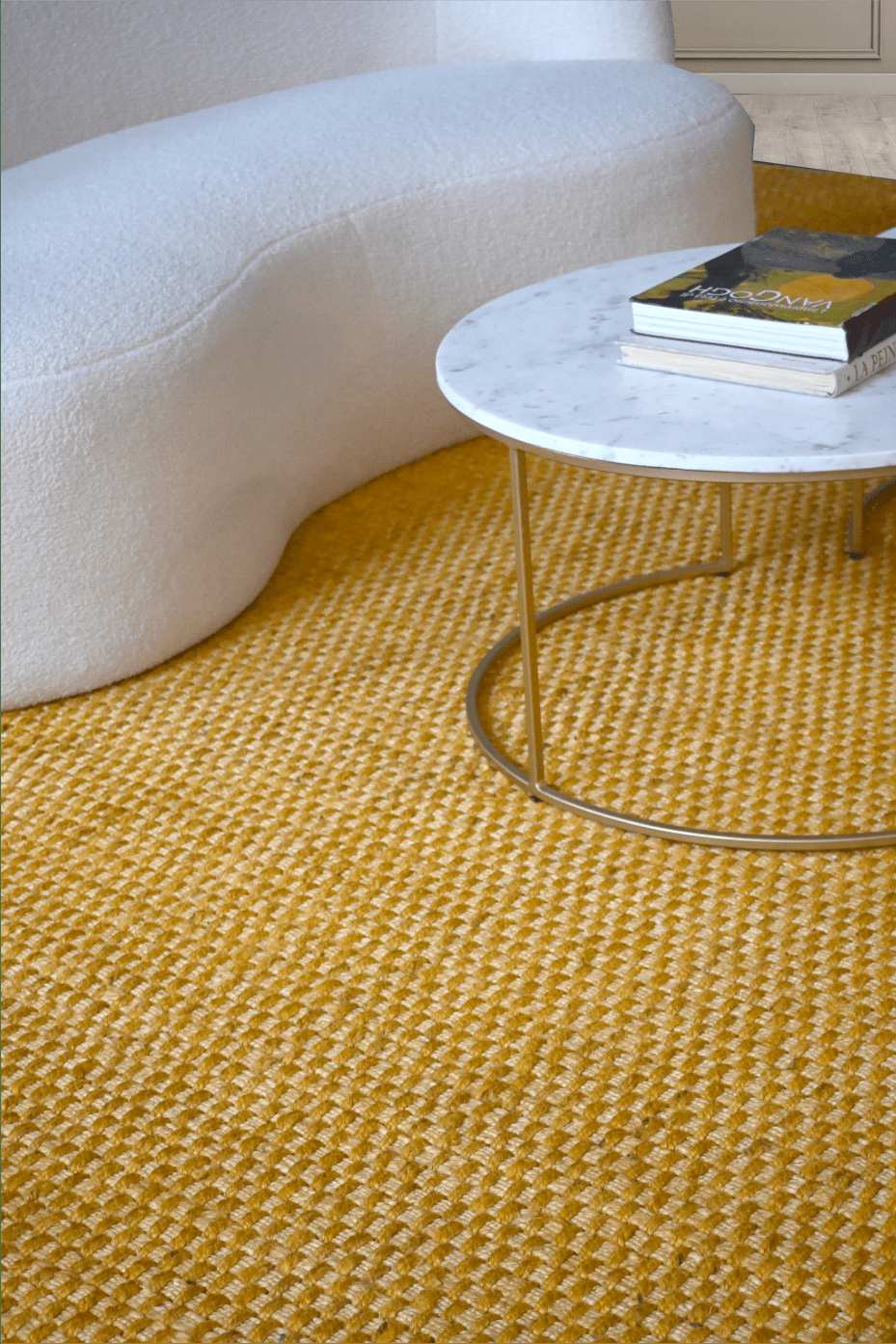 Alfombra Dakkar hecha a mano en Yute Orgánico by Kaymanta, elaboración orgánica.