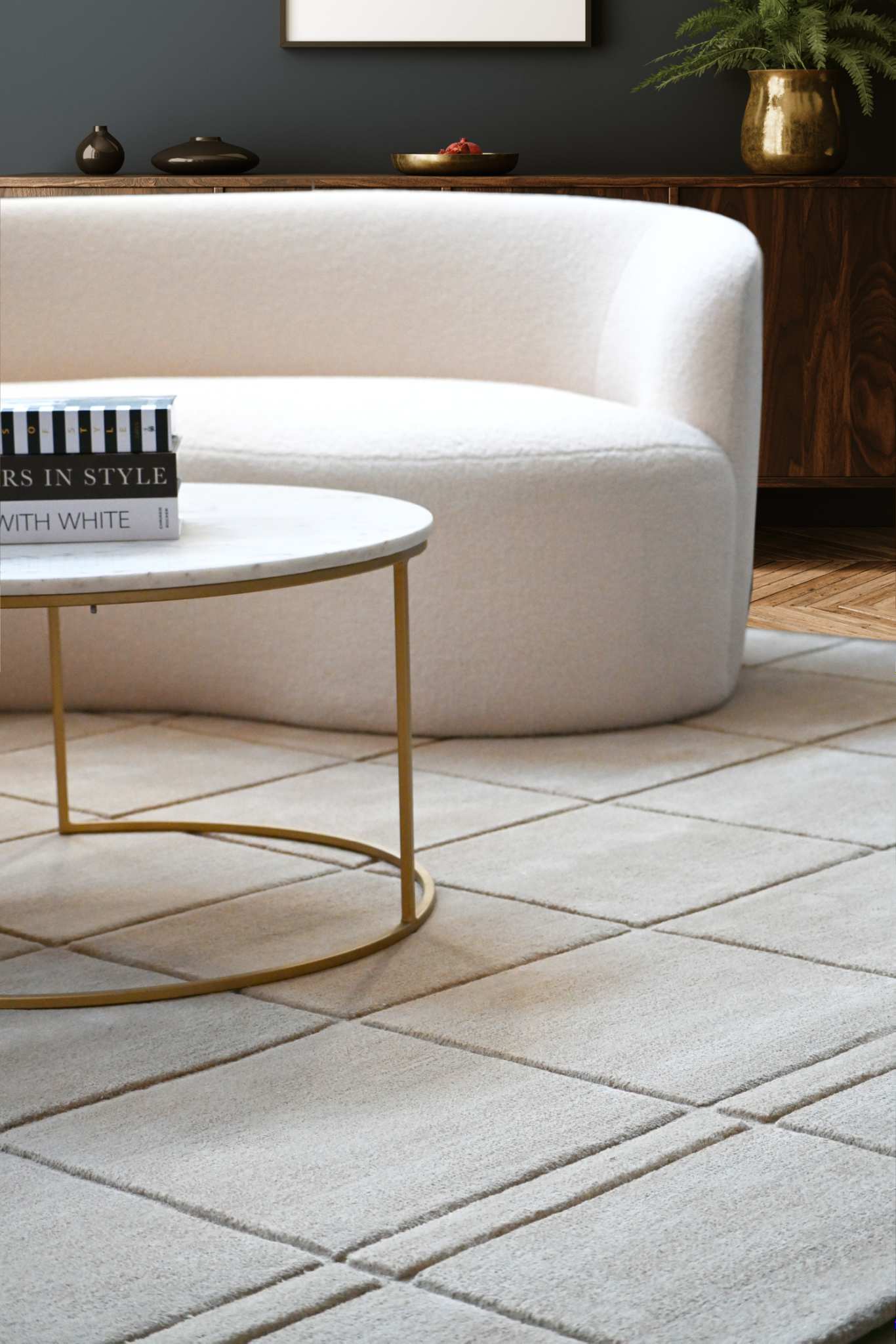 Alfombra Delusio | Lana de Nueva Zelanda y Viscosa | Colección PAX de Diseños Neutros y Orgá by Kaymanta, elaboración orgánica.