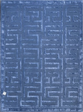 Alfombra Murcia azul en Lana de NZ y y Viscosa by Kaymanta, elaboración orgánica.