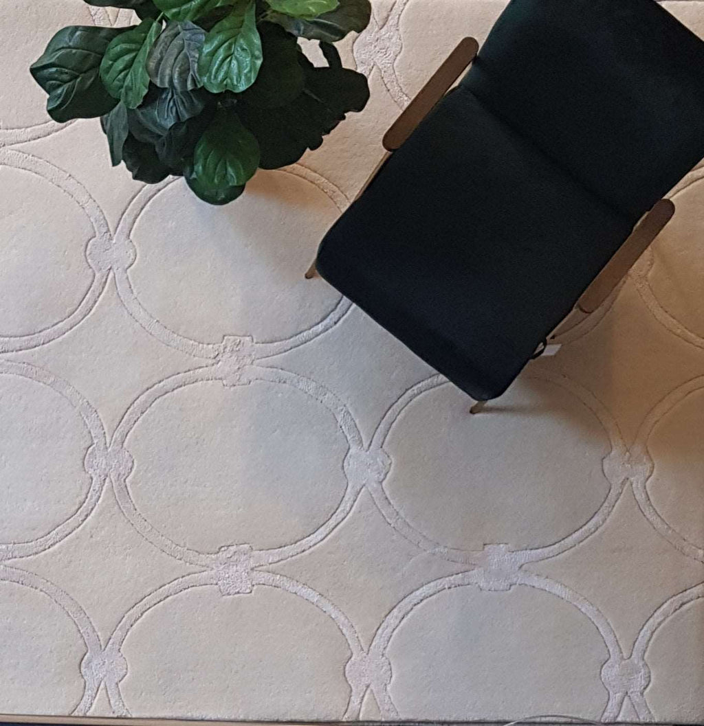 Alfombra Roma hecha a mano en Lana de Nueva Zelanda y Viscosa by Kaymanta, elaboración orgánica.
