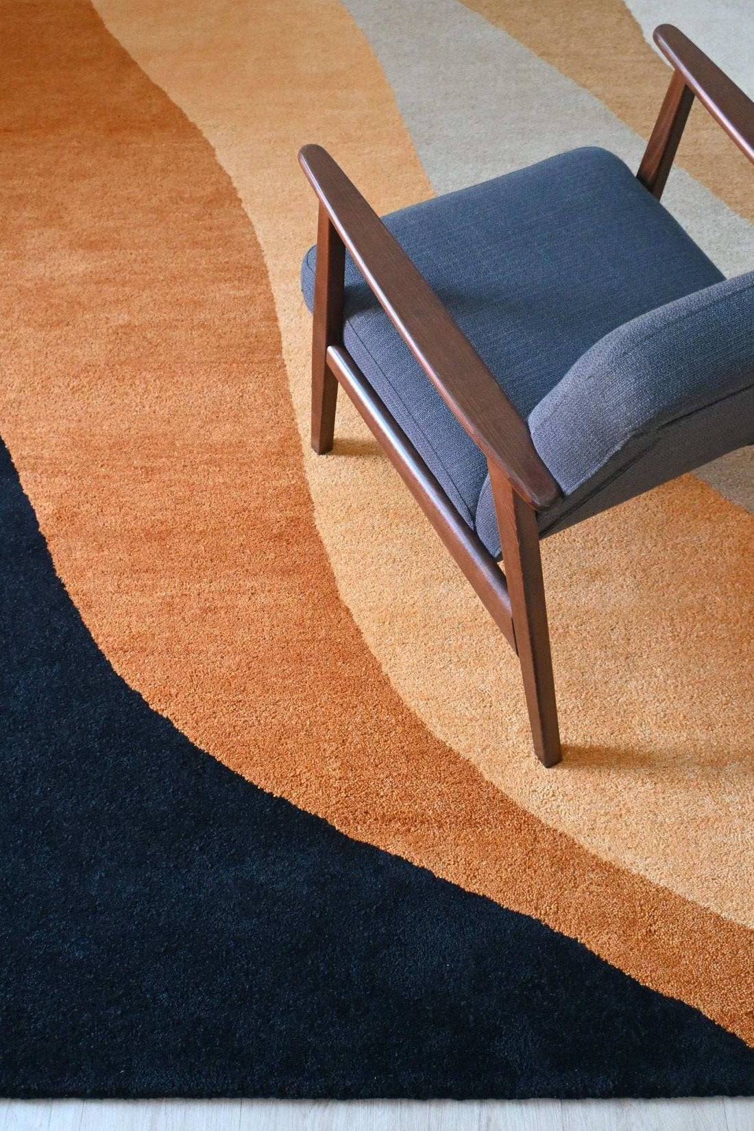 Alfombra Sunset: Alfombra de Lana de Nueva Zelanda by Kaymanta, elaboración orgánica.